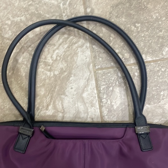 Samsonite Jordyn Laptop Tote Bag‎ Briefcase Purple Black Padded Laptop Pocket - Picture 4 of 15